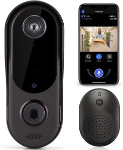 Doorbell Camera Wireless WiFi with Chime, Smart Security Camera Video Doorbell,Two Way Audio, Cloud Storage