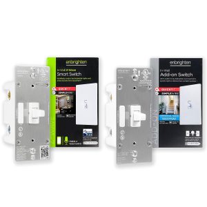 Enbrighten Z-Wave Smart Toggle Light Switch with QuickFit and SimpleWire, 3-Way Ready, Compatible with Alexa, Google Assistant, ZWave Hub Required, Repeater/Range Extender, 2-Pack, 47899 , White