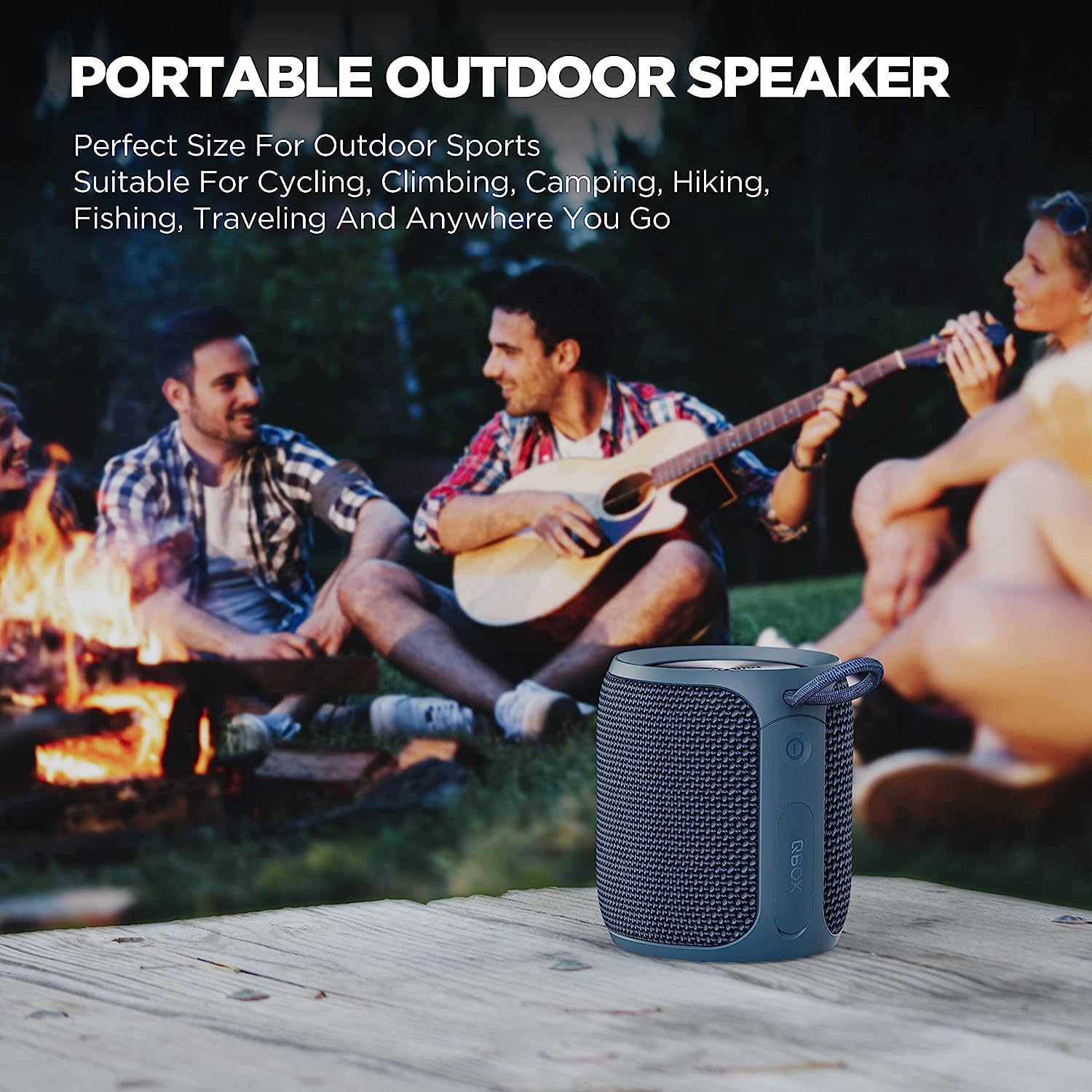 MIATONE Portable Bluetooth Speaker, Wireless IP67 Waterproof Speaker with Subwoofer, 16W Louder Volume, Longer Playtime, Bluetooth 5.0, Dual Pairing, Portable Speaker for Party Beach Camping, Black