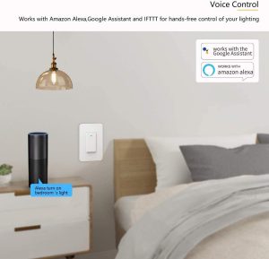 Smart Light Switch, Double Smart WiFi Light Switches, Smart Switch 2 Gang Works with Alexa Google Assistant