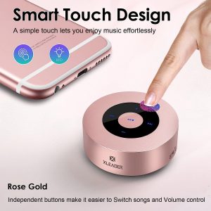 [Smart Touch] Wireless Speaker XLeader SoundAngel A8 (3rd Gen) 5W Bass Small Speaker with Portable Waterproof Circumstance 15h Playtime Support Mic TF card Aux for Tablet Laptop Office Beach Camping Xmas Gift