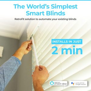 Sunsa Wand – Simple Retrofit Smart Blind Solution to Automate and Motorize Your Existing Blinds, Compatible with Alexa & Google
