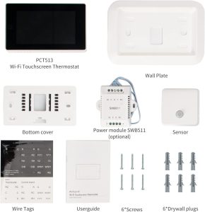 Ubipol Smart WiFi 7 Day/4 Periods Programmable Touchscreen Home Thermostat, Compatible with Alexa and Google Assistant