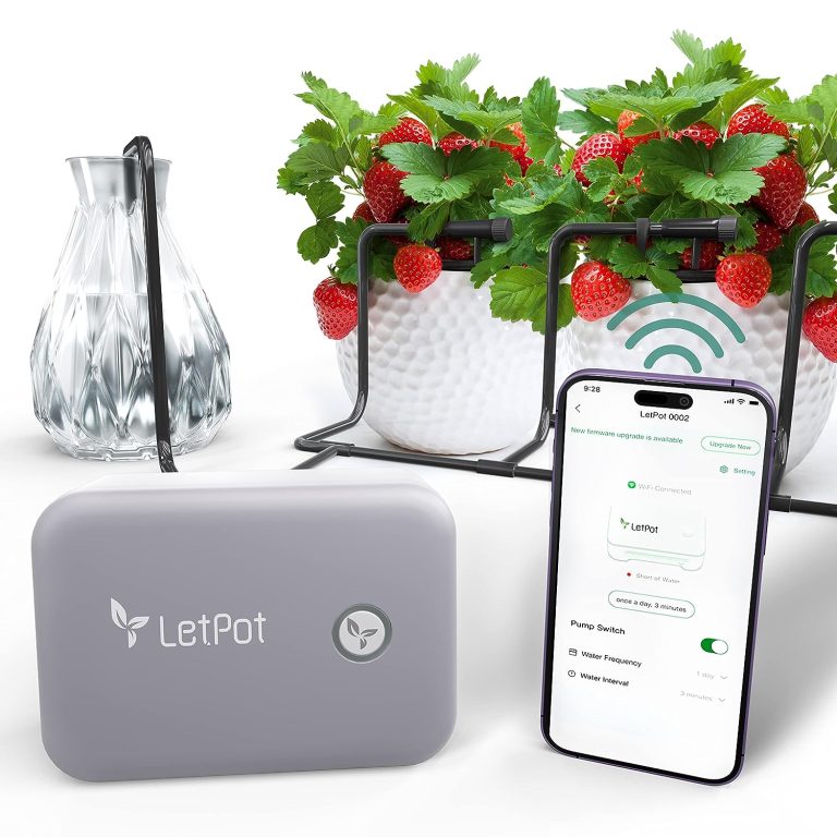 Upgraded 2.0 LetPot Automatic Watering System For Indoor Plants, Wifi & App Water Shortage Reminder Function, Smart Waterer with DIY Drip Irrigation Kit for 10 to 20 Potted, Auto/Manual Mode via App, Automatic Plant Waterer Indoor with Silent Pump, IPX66. (Tech Grey)