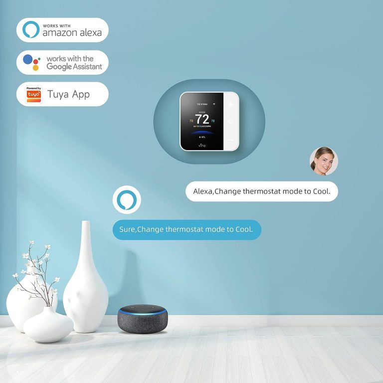 Vine Wi-Fi 7day & 8 Period Programmable Smart Home Thermostat – Wi-Fi TJ-919E, Compatible with Alexa & Google Assistant – 6th Gen…