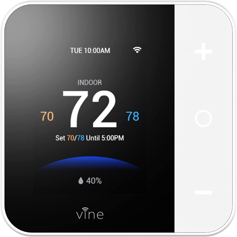 Vine Wi-Fi 7day & 8 Span Programmable Smart Home Thermostat – Wi-Fi TJ-550, Compatible with Alexa & Google Assistant, White