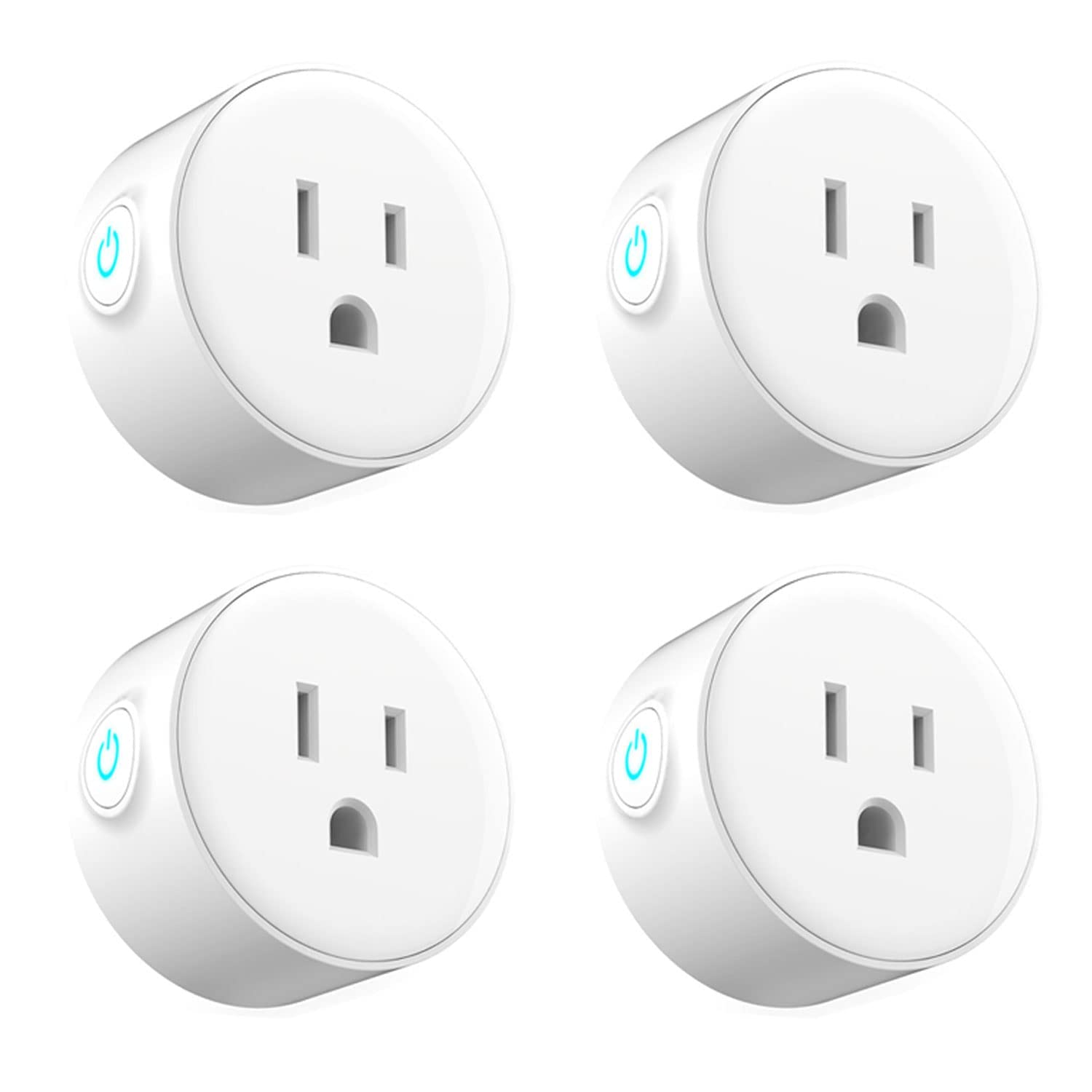 WiFi Smart Plug for Alexa,Eessley Mini Wireless Mini Remote Command Outlet with Timing Function,Compatible with Amazon Alexa Google Home,Echo Dot and IFTTT, No Hub Required Smart Socket – 4 Packs