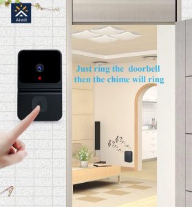 Wireless Video Doorbell Camera with Wireless Chime, Intercom HD Night Vision WiFi Rechargeable Security Door Bell Wireless with Camera,2-Way Audio,Cloud Storage,APP Command,Smart Camera for Apartment
