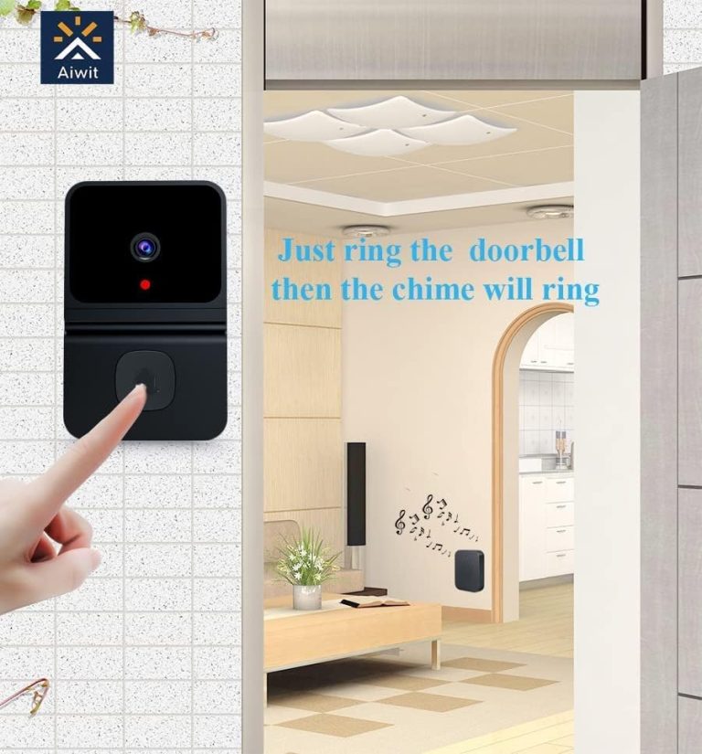 Wireless Video Doorbell Camera with Wireless Chime, Intercom HD Night Vision WiFi Rechargeable Security Door Bell Wireless with Camera,2-Way Audio,Cloud Storage,APP Command,Smart Camera for Apartment