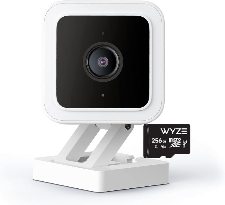 WYZE Cam v3 Indoor/Outdoor Smart Security Camera, 1080P Plug-in, 24/7 Recording Video Home Surveillance System, Motion Detection for Pet Baby Monitor, 256GB Micro SD Card Local Storage