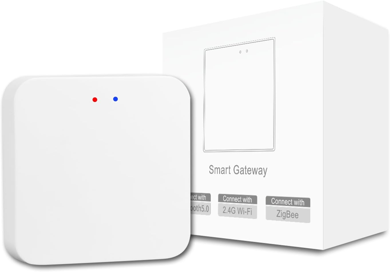 ZigBee Remote Authority Gateway,3 In 1 Gateway,Smart Wireless ZigBee WiFi Bluetooth Hub for Home Automation, Compatiable with Alexa, Google Home,work with Smart Life/Tuya App