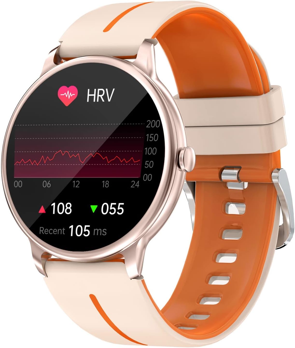 HYSTORM Health Smart Watch (HRV,BG) 1.43″ AMOLED Always-on Display Fitness Tracker Watch with Bluetooth Call, 8 Health Apps Blood Glucose Heart Monitor Android iOS Waterproof Smartwatch for Men Women
