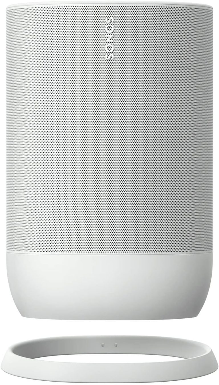 Sonos Move – Battery-Powered Smart Speaker, Wi-Fi and Bluetooth with Alexa Built-in – Lunar White