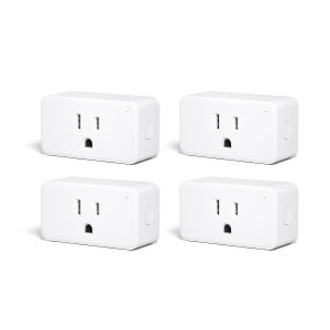 THIRDREALITY Zigbee Smart Plug 4 Pack, 15A Smart Outlet with Timer Function, Zigbee Repeater, ETL Certified, ZigBee Hub Required, No Power Meter