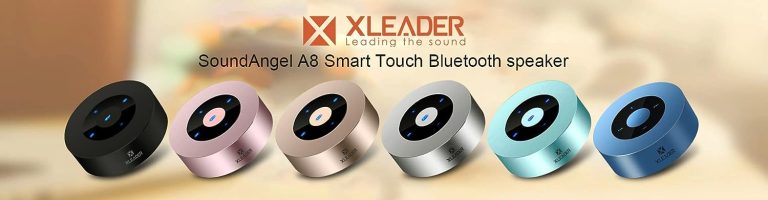 XLEADER [Smart Touch] Bluetooth Speaker SoundAngel A8 (3rd Gen) Premium Rose Gold Mini Speaker with Portable Waterproof Case Mic TF Card Aux, for iPhone iPad Shower Electronic Christmas Xmas Gifts