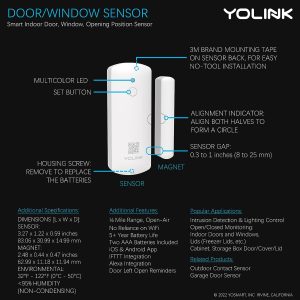 YoLink Home Security Starter Kit - Wireless Smart DIY Burglar Alarm, Intrusion Detection, LoRa, Motion, Door Sensors, Siren & Hub
