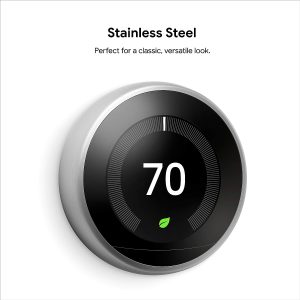 Google Nest Learning Thermostat - Smart & Programmable for Home - 3rd Generation - Works with Alexa - Mirror Black