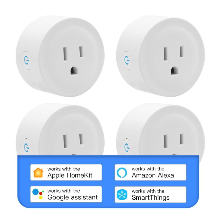 Smart Plug Mini HomeKit, Smart WiFi Outlet Socket Support Apple HomeKit, Amazon Alexa and Google Assistant Voice Control Plug with Timer Function and Group Control Apple MFi Certified No Hub Required