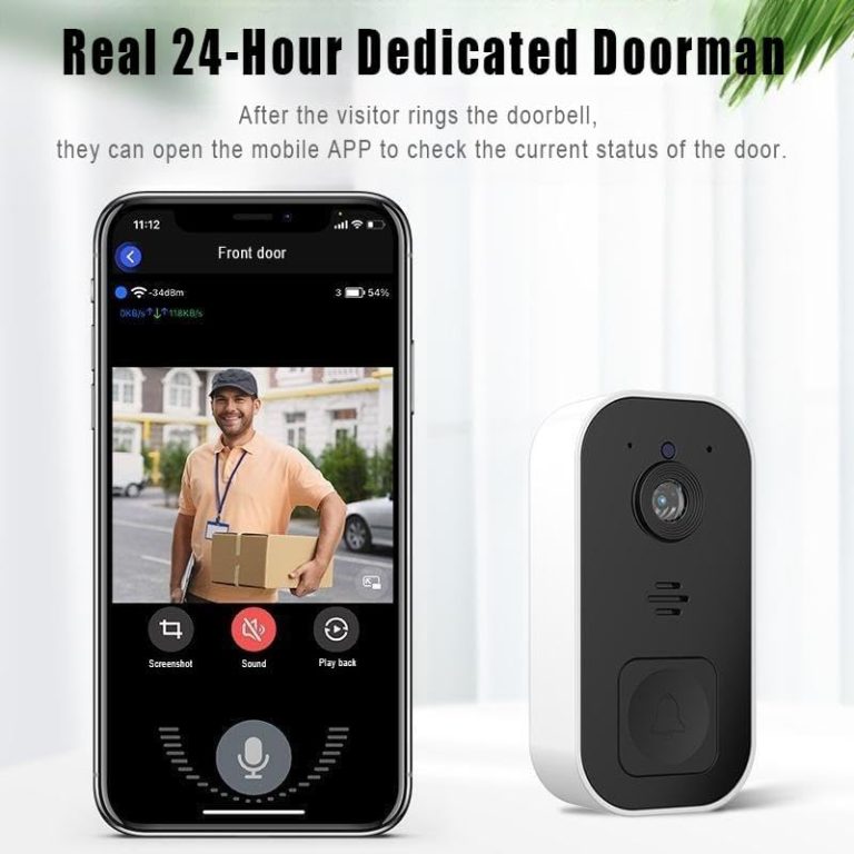 Smart Video Doorbell, Wireless Home Ding Dong Machine, Intercom HD Night Vision Capture and Playback
