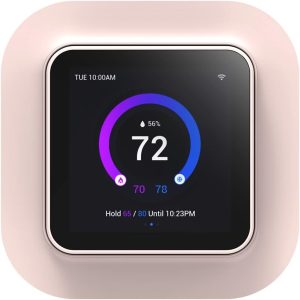 Vine Smart Thermostat for Home TJ-560, WiFi Programmable Thermostat, Compatible with Alexa and Google Assistant, Energy Saving, 4 Inches Touch Screen, C-Wire Required, DIY Installation, Blue