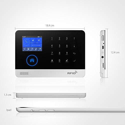 KEEPWORLD WiFi GSM Tuya Wireless Smart Home Office Security Alarm Burglar System, APP Control, Compatible with Amazon Alexa and Google Home, Support RFID Access, Anti-Theft Auto Dialer, Easy Install…