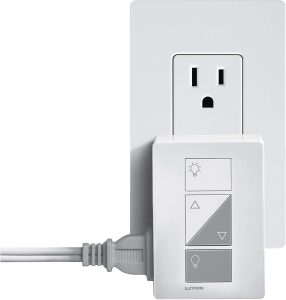 Lutron Caseta Single-Pole/3-Way Smart Lighting Lamp Dimmer and Remote Kit | P-PKG1P-WH | White