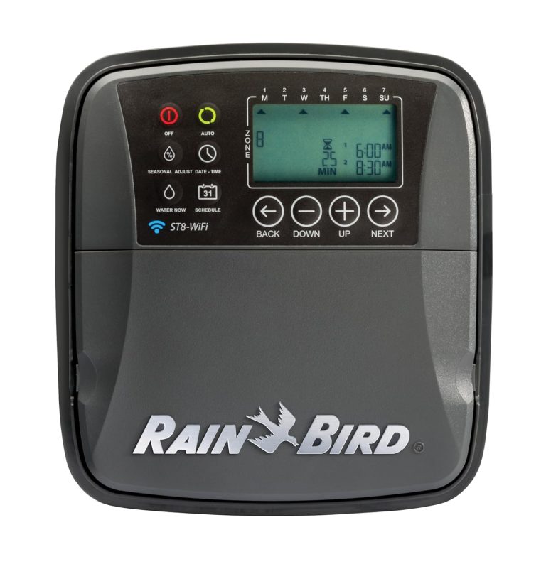 Rain Bird ST8O-2.0 Smart Indoor/Outdoor WiFi Sprinkler/Irrigation System Timer/Controller, WaterSense Certified, 8-Zone/Station, Compatible with Amazon Alexa,Grey/Black