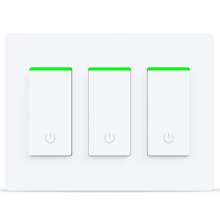 Smart Light Switch 2 Gang WiFi Smart Light Double Switch Work with Alexa, Google Assistant,Wireless Control, 2.4G WiFi Smart Light Switch, Single-Pole, Neutral Wire Required