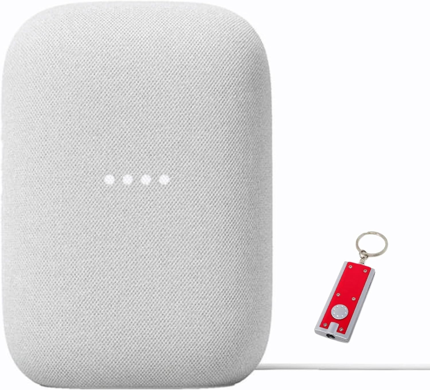 Google Audio Bluetooth Speaker with Keychain LED – Wireless Music Streaming – Chalk