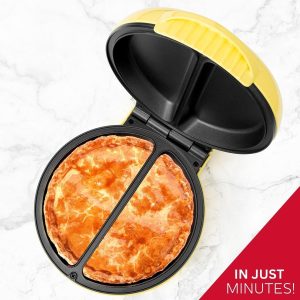 Holstein Housewares - Non-Stick Omelet & Frittata Maker, Stainless Steel - Makes 2 Individual Portions Quick & Easy (2 Section, Black)