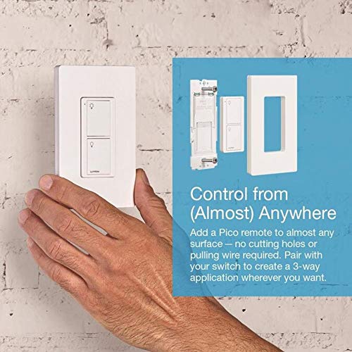 Lutron P-BDG-PKG2WS-WH Caseta Deluxe Smart Switch Kit, Compatible with Alexa, Apple HomeKit, and The Google Assistant, White, 2.88H X 5.5L X 10.13W