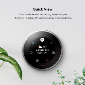 Google Nest Learning Thermostat - Programmable Smart Thermostat for Home - 3rd Generation- Works with Alexa - White