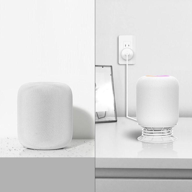 Smart Speaker Table Stand for Homepod 2nd Gen (2023 Released) and Echo 4th Gen (2020 Released), Decorative Holder for Apple Homepod (Black)