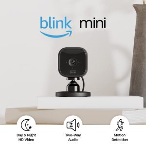 Blink Whole Home Bundle – Video Doorbell system (black), Outdoor 4 camera (black), and Mini camera (white) | HD video, motion detection, Works with Alexa