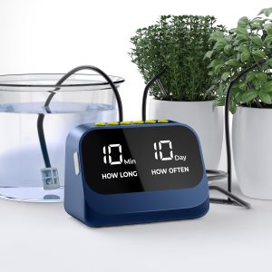 Automatic Watering System for Potted Plants, DIY Drip Irrigation Kit with Smart Timer, Waterproof LED Display & Large Capacity Battery, Precise Distribution of Water