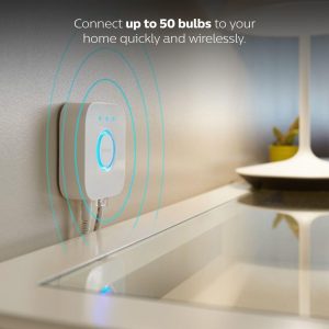 Philips Hue Smart Light Starter Kit - Includes (1) Bridge and (2) 60W A19 LED Bulb, White and Color Ambiance Color-Changing Light, 800LM, E26 - Control with App or Voice Assistant