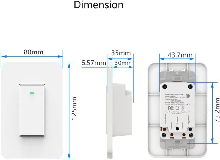 Smart Light Switch 3 Gang Smart Switch 2.4Ghz WiFi Light Switch Work with Alexa Google Home