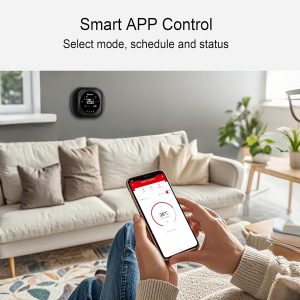 saswell Smart Thermostat 3H/2C, WiFi Household Thermostat for Heat Pump and Conventional Multi-Stage System, Easy DIY Installation, Voice Control, Support Alexa and Google Home, C-Wire Required