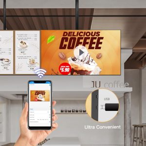 29 Inch HD 700nits Wall Mount Digital Signage Slim Fit Frameless Commercial Display LCD Monitor Advertising Screen 2-32GB Android 9.0 with