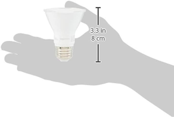 Amazon Basics PAR20 LED Light Bulb, 50 Watt Equivalent, Energy Efficient 7W, E26 Standard Base, Warm White 3000K, Dimmable, 10,000 Hour Lifetime , 6-Pack