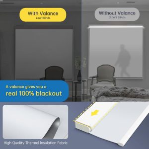 DENFOON Motorized Blinds with Remote,Thermal Electric Blinds【Solar Panel】,Customizable Automatic Roller Shades, Blackout Remote Control Blinds for Windows Upgrade to Smart Blinds, White,20" W x 72" H