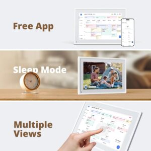 Dragon Touch 10.1 inch Digital Calendar Chore Chart – Interactive Touchscreen, Smart Family Planner, Hearth Display Desk Digital Calendar Seamless Scheduling