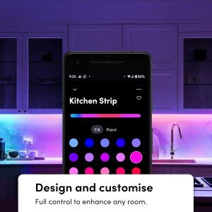LIFX Lightstrip Color Zones, Wi-Fi Smart LED Light Strip, Full Color with Polychrome Technology™, No Bridge Required, Compatible with Alexa, Hey Google, HomeKit and Siri, 120" Kit