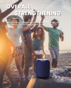 NOTABRICK Bluetooth Speakers, 15W Portable Speakers Bluetooth Wireless V5.0 with Stereo Sound, Active Extra Bass, IPX6 Waterproof Shower Speaker, Double Pairing, for Party, Home Theater, Game Theater