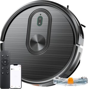 Robot Vacuum and Mop Combo, 2 in 1 Vacuuming & Mopping Robot with Schedule, App/Bluetooth/Voice, 3200Pa Max Suction, Self-Charging Robot Vacuum Cleaner, Slim, Ideal for Pet Hair, Hard Floor, Carpet