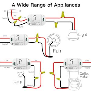 RODOT 10A KR2201WB Wi-Fi Wireless Smart Basic Switch for Smart Home Smart Life APP Compatible with Alexa & Google Home Assistant No Hub Required Support DIY Module (5-Pcs)