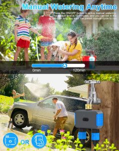 Smartale WiFi Sprinkler Timer, 2 Zone Smart Bluetooth Hose Timer, Programmable Automatic Irrigation System with Remote APP, Compatible with Alexa Google Case, Watering for Outdoor Garden Yard Lawn