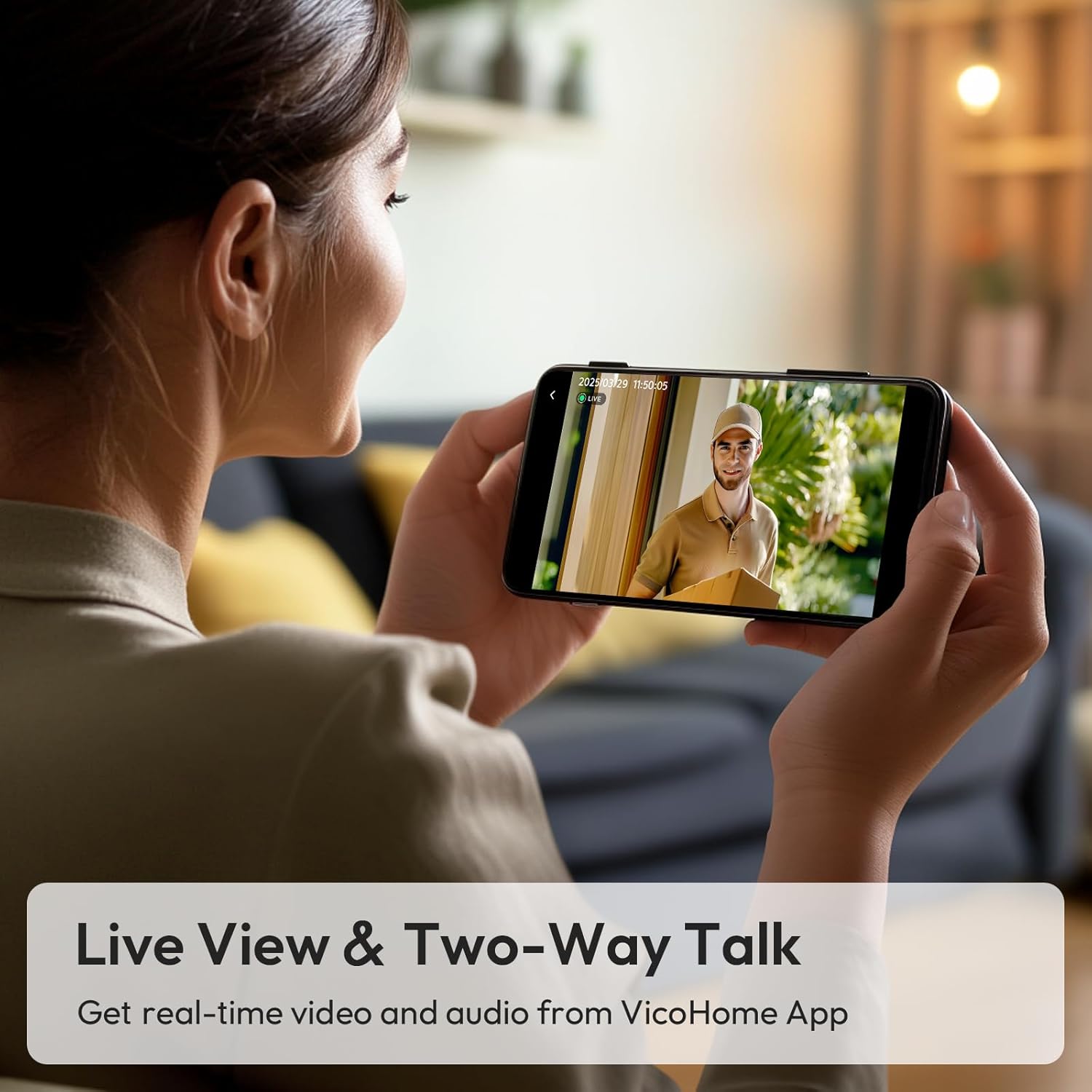 Belleye 2K HD Doorbell Camera Wireless with Ring Chime, Smart Video Doorbell with Two-Way Talk, Secure Cloud Storage, AI Detection and Instant Alerts, Night Vision, Compatible with Alexa