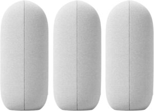 Google Nest Audio (3-Pack) Smart Speakers – Multi-Room Wireless Home Speaker Bundle with Bluetooth, Wi-Fi, Assistant, Stereo Sound, Voice Control & Smart Home Integration