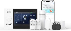 PGST Home Security Systems,Wireless WIFI/4G Alarm System with Real-Time Alerts,Smart Life Tuya APP Push,Door Sensor Work with Alexa Google Assistant,No Subscription Fee for Villa,Warehouse（24 Pieces）